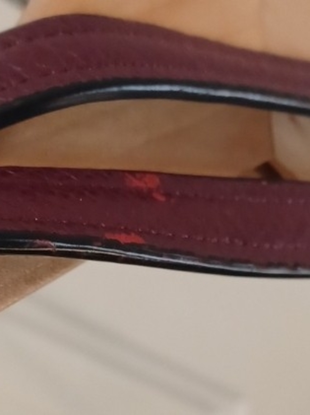 Coach Burgundy Leather Tote Navy Trim and Pink Accent Hangtags Shoulder Purse - Picture 13 of 16